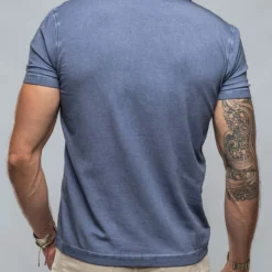 Dune Toulour SS Woven Polo In Steel -Dune Shop dune toulour ss woven polo in steel mens shirts polos axels vail 37687300980970