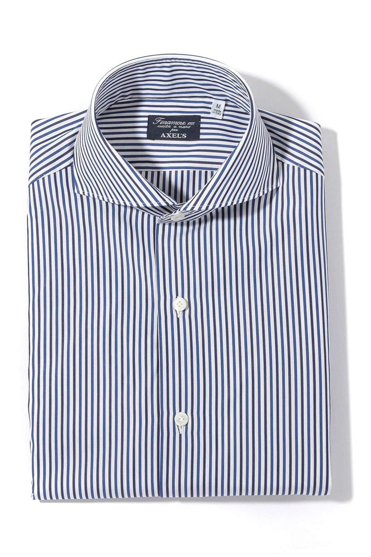 Gerlitzen Stripe Cotton Shirt In Blue Navy White 1 Gerlitzen Stripe Cotton Shirt In Blue Navy White