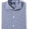Petzen Small Checked Cotton Shirt In Blue