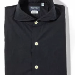 Tauplitz Enzymed Washed Cotton Shirt In Navy
