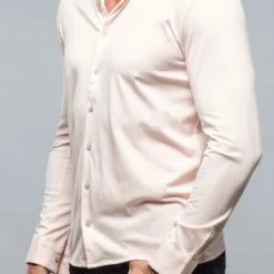 Cambria Button Up Polo In Pink -Dune Shop georg roth cambria button up polo in pink mens shirts polos axels vail 38114820915434