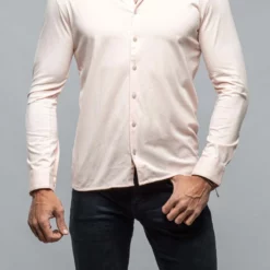 Cambria Button Up Polo In Pink