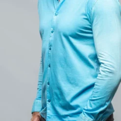 Cambria Button Up Polo In Turquoise -Dune Shop georg roth cambria button up polo in turquoise mens shirts polos axels vail 38114829828330