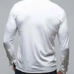 Cambria Button Up Polo In White -Dune Shop georg roth cambria button up polo in white mens shirts polos axels vail 38114816884970