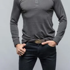 Coronado Cotton LS Henley In Grey