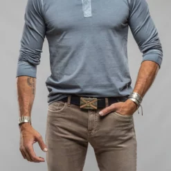 Coronado Cotton LS Henley In Capri Blue