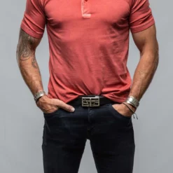 Cruz Cotton Polo In Brick