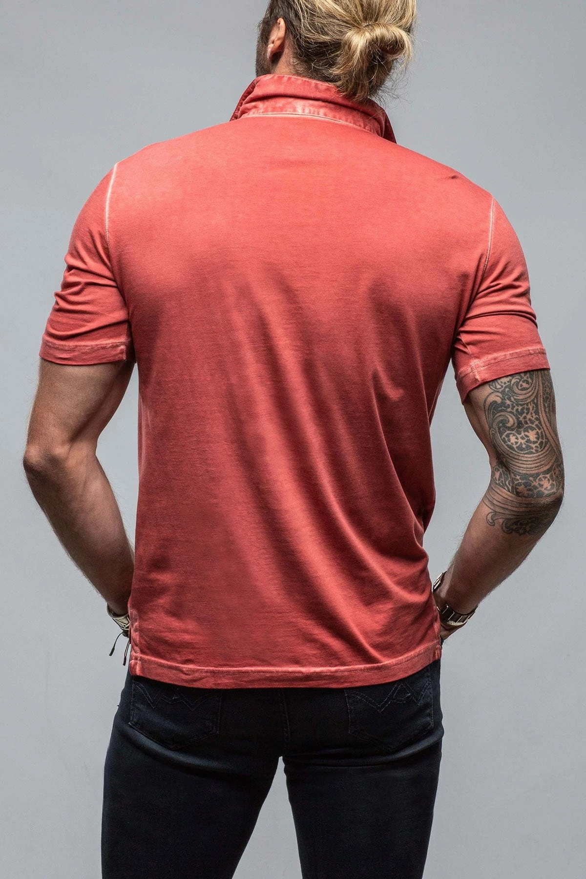 Cruz Cotton Polo In Brick 3 Cruz Cotton Polo In Brick - Image 3