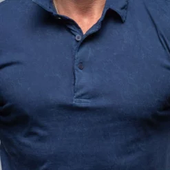 Cruz Cotton Polo In Indigo -Dune Shop georg roth cruz cotton polo in indigo mens shirts polos axels vail 38114787623146