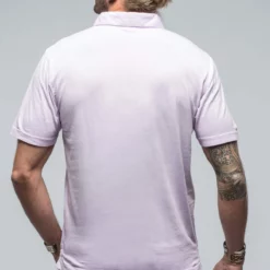 Cruz Cotton Polo In Lilac -Dune Shop georg roth cruz cotton polo in lilac mens shirts polos axels vail 39255164911850