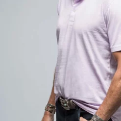 Cruz Cotton Polo In Lilac -Dune Shop georg roth cruz cotton polo in lilac mens shirts polos axels vail 39255165010154