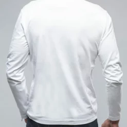 Del Mar LS V-Neck In White -Dune Shop georg roth del mar ls v neck in white mens shirts t shirts axels vail 38663096041706