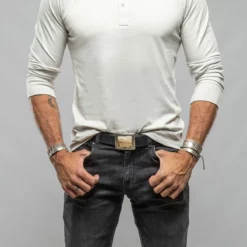 Coronado Cotton LS Henley In Cement