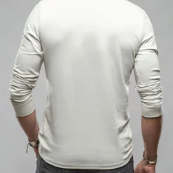 Coronado Cotton LS Henley In Cement -Dune Shop georg roth gr cotton ls henley in cement mens shirts t shirts axels vail 37617605214442