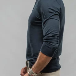 Coronado Cotton LS Henley In Navy 7 Coronado Cotton LS Henley In Navy -Dune Shop georg roth gr cotton ls henley in navy mens shirts t shirts axels vail 37617632116970