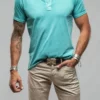 Mendocino Cotton SS Henley In Mint