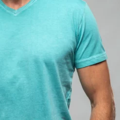 Torre Cotton V Neck In Mint -Dune Shop georg roth gr cotton v neck in mint mens shirts t shirts axels vail 37617666293994