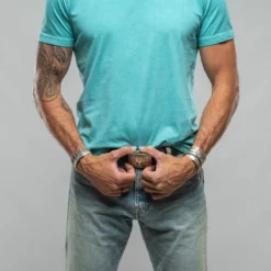 Torre Cotton V Neck In Mint