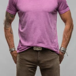 Siena Cotton V Neck In Plum