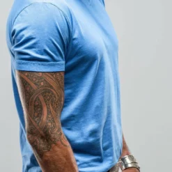 Siena Cotton V Neck Tee In Royal -Dune Shop georg roth gr cotton v neck tee in royal mens shirts t shirts axels vail 30148889706685