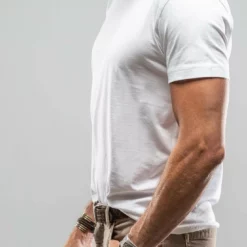 Siena Cotton V Neck Tee In White 7 Siena Cotton V Neck Tee In White -Dune Shop georg roth gr cotton v neck tee in white mens shirts t shirts axels vail 29019443822781