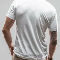 Siena Cotton V Neck Tee In White 6 Siena Cotton V Neck Tee In White -Dune Shop georg roth gr cotton v neck tee in white mens shirts t shirts axels vail 29922378678461