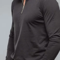 Modesto Luxe Pima Cotton Zip In Black -Dune Shop georg roth modesto luxe pima cotton zip in black mens shirts axels vail 38486119252202