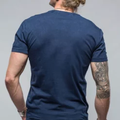 Pismo Cotton Tee In Indigo -Dune Shop georg roth pismo cotton tee in black mens shirts t shirts axels vail 39152558538986