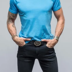 Pismo Cotton Tee In Blue Lagoon