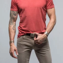 Pismo Cotton Tee In Brick