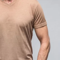 Siena Cotton V Neck In Coffee -Dune Shop georg roth siena cotton v neck in coffee mens shirts t shirts axels vail 39152563912938