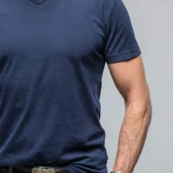 Siena Cotton V Neck In Indigo 7 Siena Cotton V Neck In Indigo -Dune Shop georg roth siena cotton v neck in indigo mens shirts t shirts axels vail 39152564699370