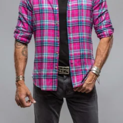 Jobe Flannel In Fuchsia