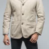 Antonio Shearling Jacket In Light Sand