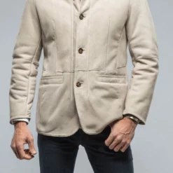Antonio Shearling Jacket In Light Sand