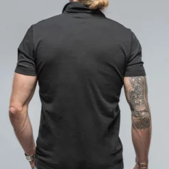 Soho Polo In Black -Dune Shop gimo s cotton soho polo in black mens shirts polos axels vail 39195540488426