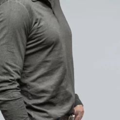 Torrance Long Sleeve Polo In Charcoal -Dune Shop gimo s cotton torrance long sleeve polo in charcoal mens shirts polos axels vail 39117185777898