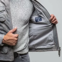 Dino Leather Jacket In Grey 11 Dino Leather Jacket In Grey -Dune Shop gimo s dino leather jacket in grey mens outerwear leather axels vail 30435036856509