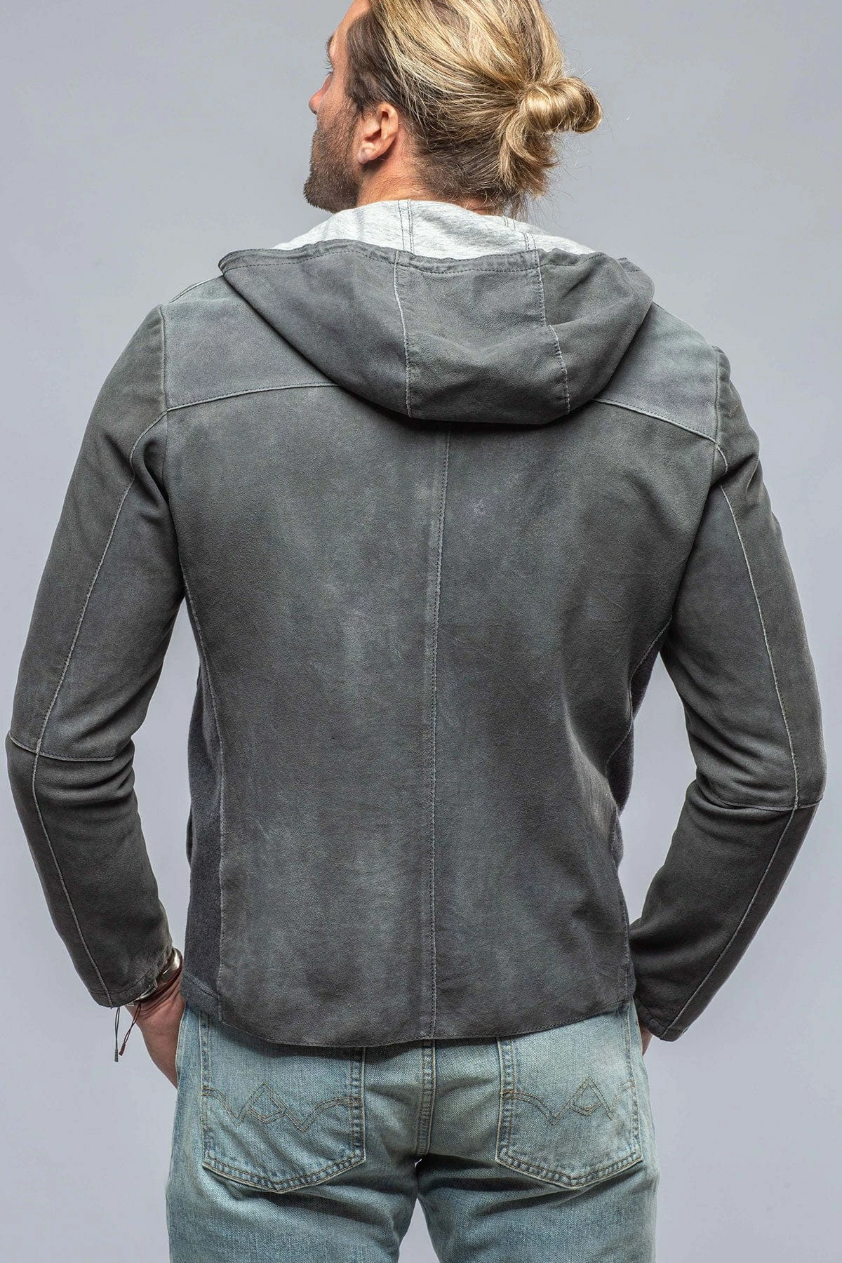 Donnarumma Suede Jacket In Charcoal 4 Donnarumma Suede Jacket In Charcoal - Image 4