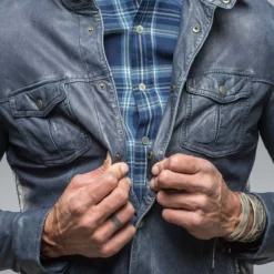 Enna 12 Month Washed Shirt Jacket In Navy 12 Enna 12 Month Washed Shirt Jacket In Navy -Dune Shop gimo s enna 12 month washed shirt jacket in navy mens outerwear leather axels vail 38486286205162