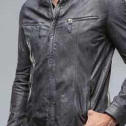 Farneta Moto In Navy -Dune Shop gimo s farneta moto in navy mens outerwear leather axels vail 38620505506026