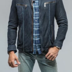 Farneta Suede Moto In Blue