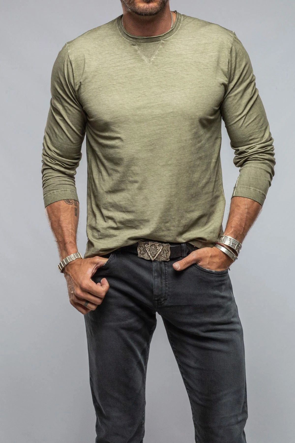 Kayo L/S Crew In Moss 1 Kayo L/S Crew In Moss