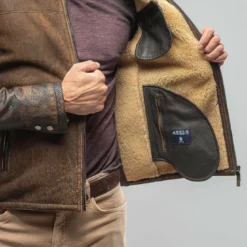 Landon Rust Overdye Shearling -Dune Shop gimo s landon rust overdye shearling mens outerwear shearling axels vail 29664293388477