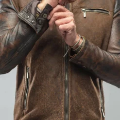 Landon Rust Overdye Shearling -Dune Shop gimo s landon rust overdye shearling mens outerwear shearling axels vail 29811961233597