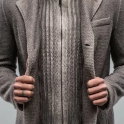 Leon Knit Jacket In Ice -Dune Shop gimo s leon knit jacket in ice mens outerwear cloth axels vail 30677607252157