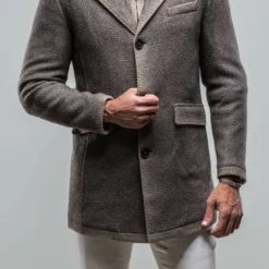 Leon Knit Jacket In Ice