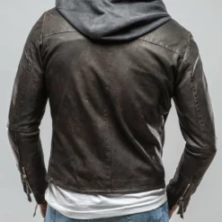 Leopardi Moto Hoodie In Black -Dune Shop gimo s leopardi moto hoodie in black mens outerwear leather axels vail 30106144047293