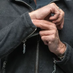 Leopardi Moto Hoodie In Blue Charcoal 11 Leopardi Moto Hoodie In Blue Charcoal -Dune Shop gimo s leopardi moto hoodie in blue charcoal mens outerwear leather axels vail 38620504359146