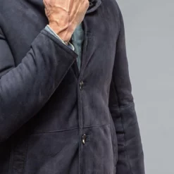 Piney Shearling In Navy -Dune Shop gimo s piney shearling in navy mens outerwear shearling axels vail 38336929530090